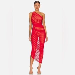 open lace back dress ONE SHOULDER BIAS GOWN – Black – Norma Kamali main image 0